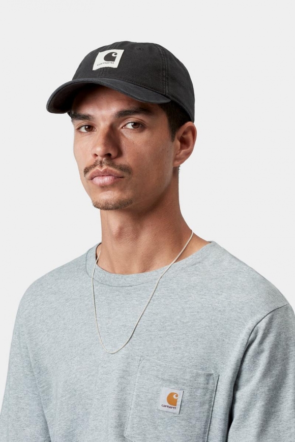 Carhartt Canvas Cap - Schwarz, Stonewashed Carhartt Canvas Cap - Schwarz, Stonewashed