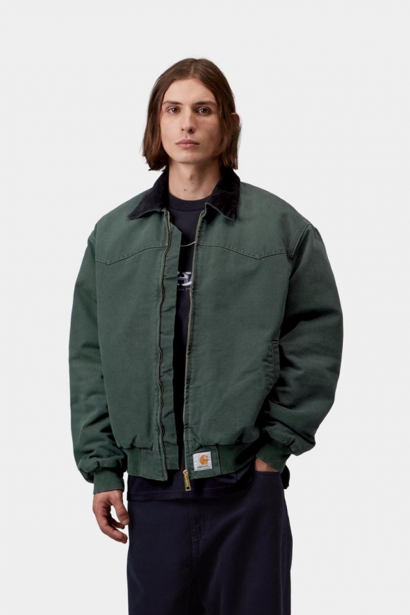 Carhartt OG Santa Fe Jacket - Rabe / Schwarz, Steinleinwand Carhartt OG Santa Fe Jacket - Rabe / Schwarz, Steinleinwand