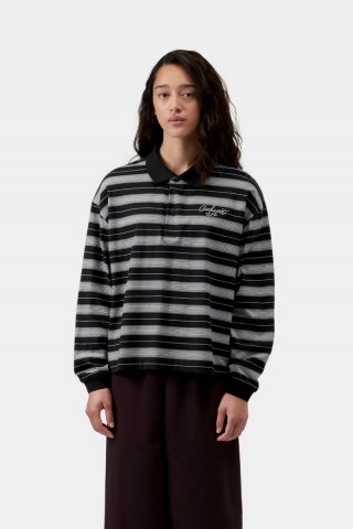 Carhartt L/S Bronson Polo - Bronson-Streifen, Schwarz Carhartt L/S Bronson Polo - Bronson-Streifen, Schwarz