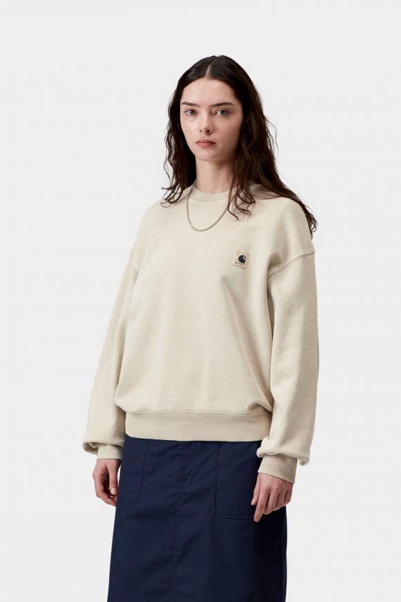 Carhartt Nelson Sweatshirt - Stein, stückgefärbt Carhartt Nelson Sweatshirt - Stein, stückgefärbt
