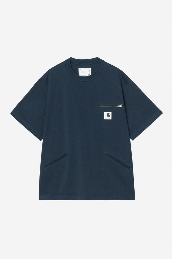 Carhartt sacai x WIP Cotton Jersey T-Shirt - Sacai-Blau Carhartt sacai x WIP Cotton Jersey T-Shirt - Sacai-Blau