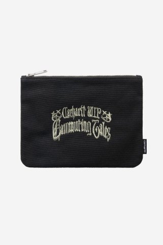Carhartt Canvas Graphic Zip Wallet - Commuting Tales-Stickerei, Schwarz Carhartt Canvas Graphic Zip Wallet - Commuting Tales-Stickerei, Schwarz