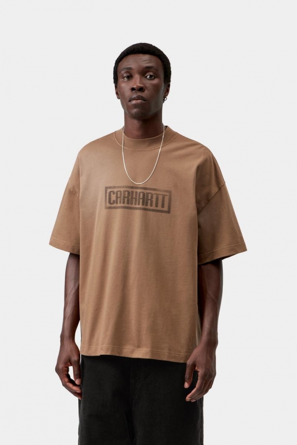 Carhartt S/S Bricky Man T-Shirt - WIP H Braun, steingefärbt Carhartt S/S Bricky Man T-Shirt - WIP H Braun, steingefärbt