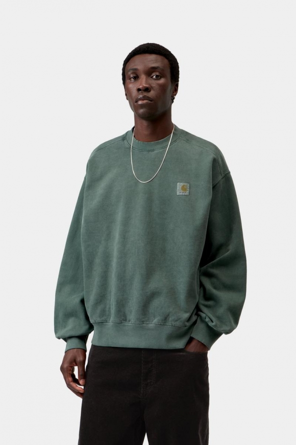 Carhartt Vista Sweatshirt - Dunkler Skarabäus, stückgefärbt Carhartt Vista Sweatshirt - Dunkler Skarabäus, stückgefärbt