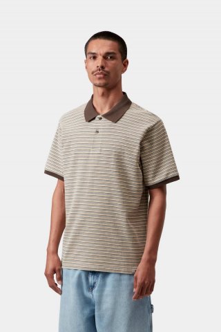 Carhartt S/S Dion Polo - Dion-Streifen, Wachs Carhartt S/S Dion Polo - Dion-Streifen, Wachs