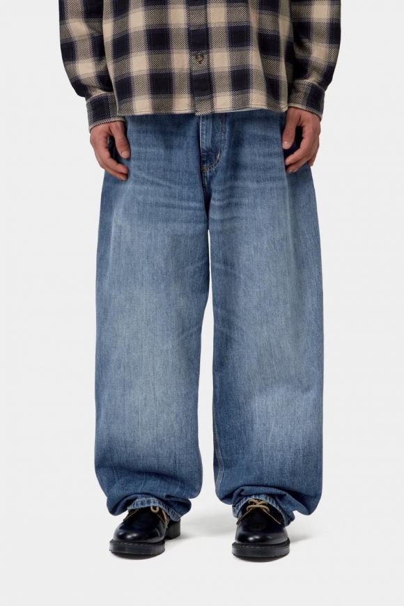 Carhartt OG Single Knee Pant - Blau, Marmor in Used-Waschung Carhartt OG Single Knee Pant - Blau, Marmor in Used-Waschung
