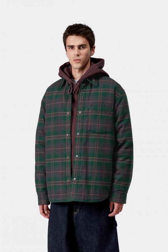 Carhartt Gargan Shirt Jac - Gargan Check, dunkle Tanne Carhartt Gargan Shirt Jac - Gargan Check, dunkle Tanne
