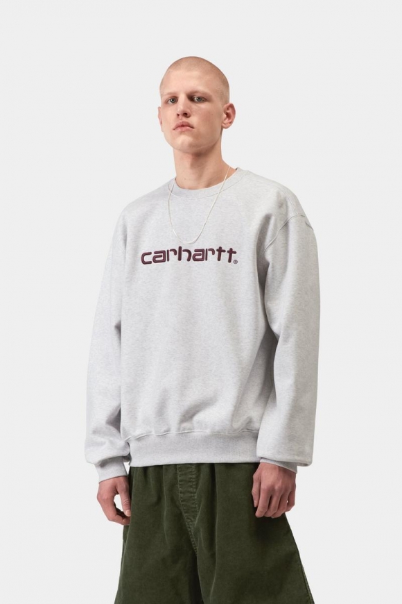 Carhartt Sweatshirt - Ash Heather / Cozy Purple Carhartt Sweatshirt - Ash Heather / Cozy Purple