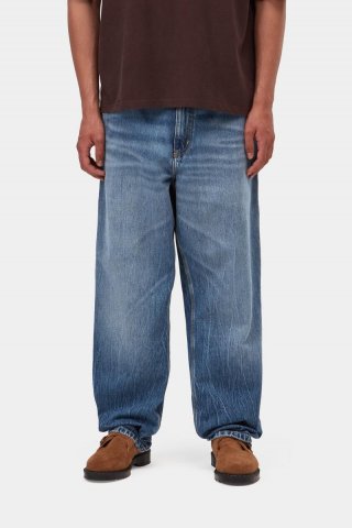 Carhartt Single Knee Pant - Blau, Marmor in Used-Waschung Carhartt Single Knee Pant - Blau, Marmor in Used-Waschung