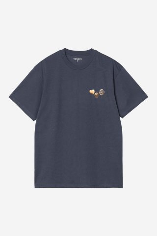 Carhartt S/S Button T-Shirt - Blau Carhartt S/S Button T-Shirt - Blau