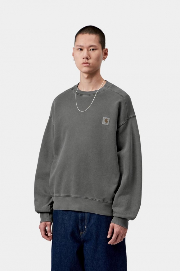 Carhartt Vista Sweatshirt - Schwarz, stückgefärbt Carhartt Vista Sweatshirt - Schwarz, stückgefärbt