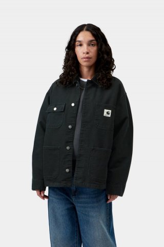 Carhartt OG Michigan Coat - Schwarz / Schwarz, Steinleinwand Carhartt OG Michigan Coat - Schwarz / Schwarz, Steinleinwand
