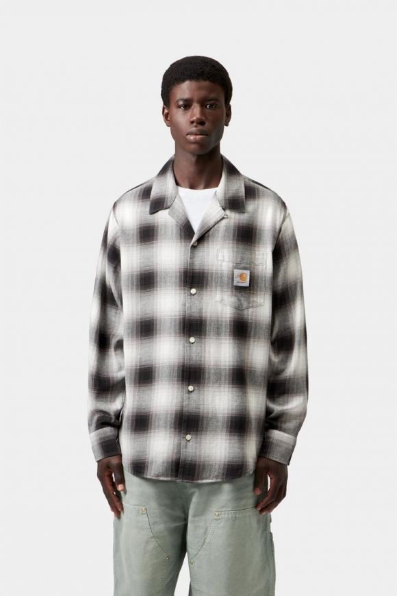 Carhartt L/S Tyers Shirt - Tyers Check, Schwarz Carhartt L/S Tyers Shirt - Tyers Check, Schwarz