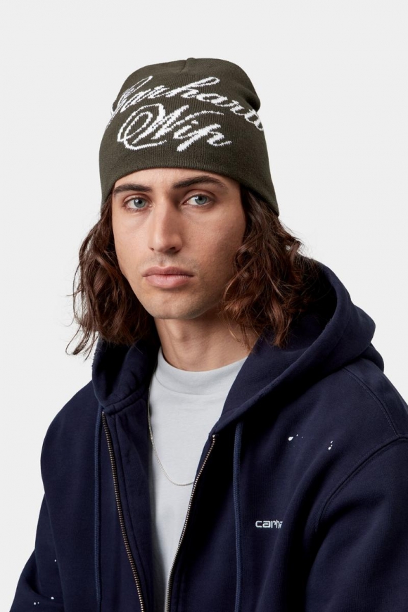 Carhartt Travon Beanie - Zypresse / Weiß Carhartt Travon Beanie - Zypresse / Weiß