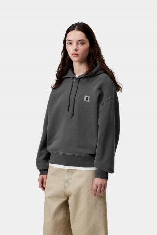 Carhartt Hooded Nelson Sweatshirt - Schwarz, stückgefärbt