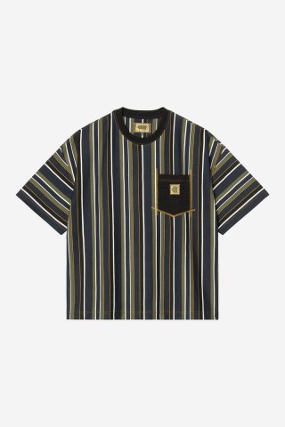 Carhartt WIP x Nicholas Daley Stripes T-Shirt - ND-Streifen, Blau Carhartt WIP x Nicholas Daley Stripes T-Shirt - ND-Streifen, Blau