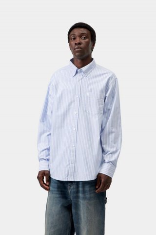 Carhartt L/S Kanan Shirt - Kanan-Streifen, Bleichmittel Carhartt L/S Kanan Shirt - Kanan-Streifen, Bleichmittel