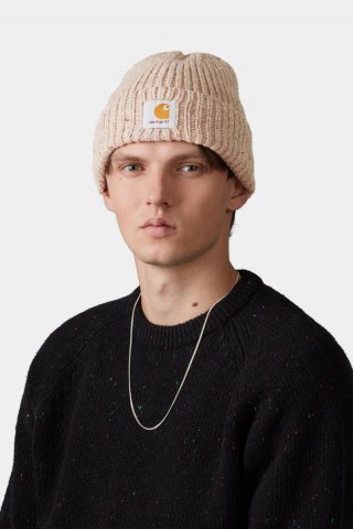 Carhartt Anglistic Beanie - Gesprenkeltes Fleur de Sel Carhartt Anglistic Beanie - Gesprenkeltes Fleur de Sel