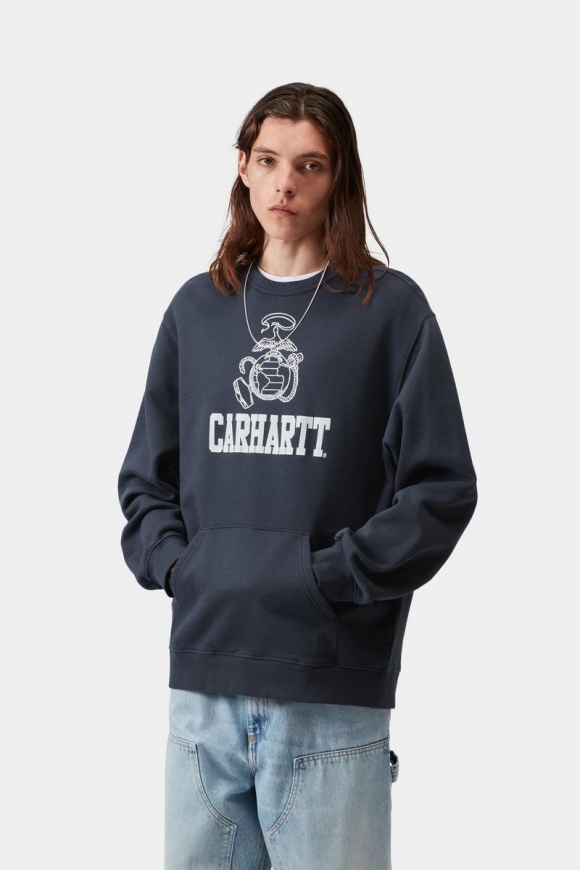 Carhartt Pond Corps Sweatshirt - Blau Carhartt Pond Corps Sweatshirt - Blau