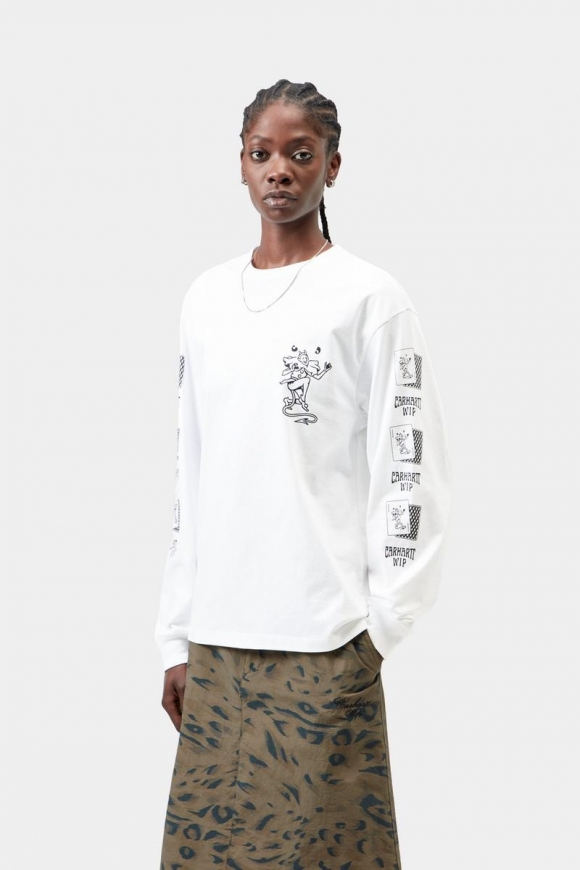 Carhartt L/S Playing Cards T-Shirt - Weiß Carhartt L/S Playing Cards T-Shirt - Weiß