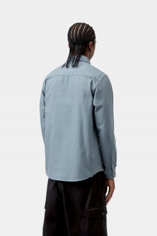 Carhartt L/S Bolton Shirt - Samtblau, stückgefärbt Carhartt L/S Bolton Shirt - Samtblau, stückgefärbt