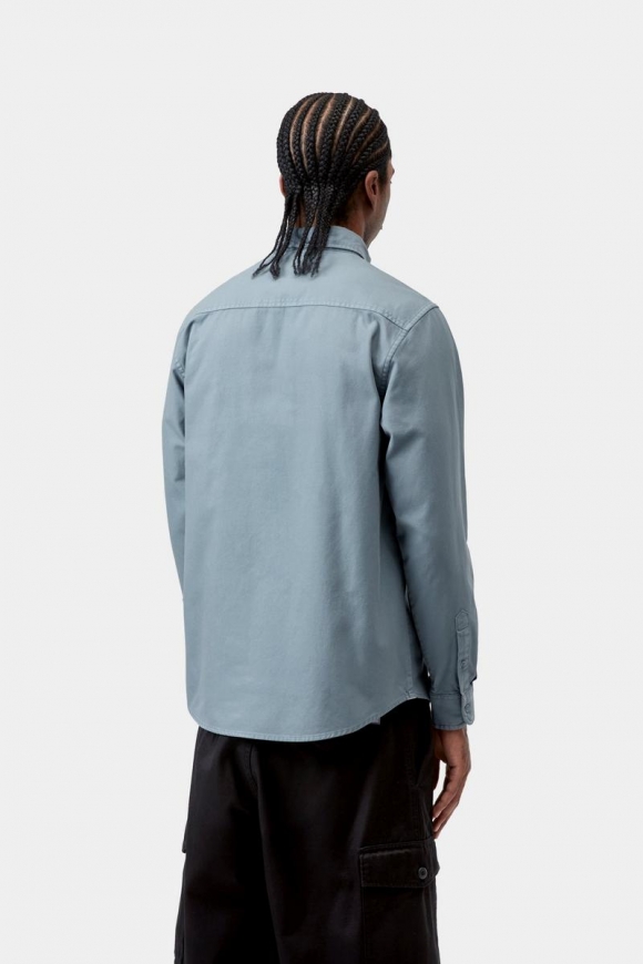 Carhartt L/S Bolton Shirt - Samtblau, stückgefärbt Carhartt L/S Bolton Shirt - Samtblau, stückgefärbt