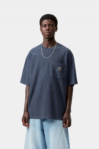 Carhartt S/S Loose Pocket T-Shirt - Dunkles Marineblau, stückgefärbt Carhartt S/S Loose Pocket T-Shirt - Dunkles Marineblau, stückgefärbt