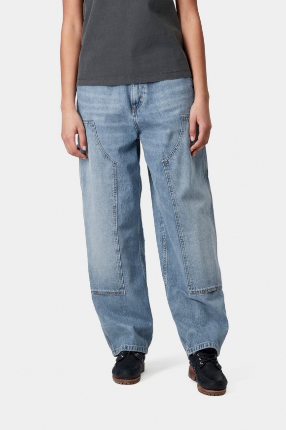 Carhartt Brandon Double Knee Pant - Blau, Burst gewaschen Carhartt Brandon Double Knee Pant - Blau, Burst gewaschen