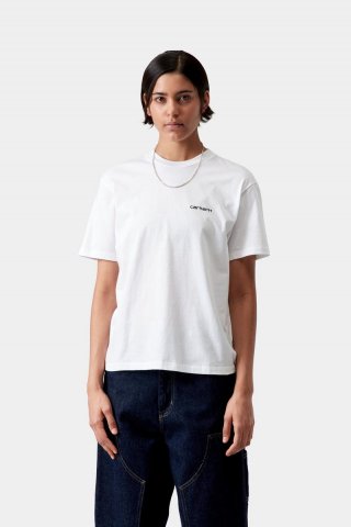 Carhartt S/S Script Embroidery T-Shirt - Weiß / Schwarz Carhartt S/S Script Embroidery T-Shirt - Weiß / Schwarz