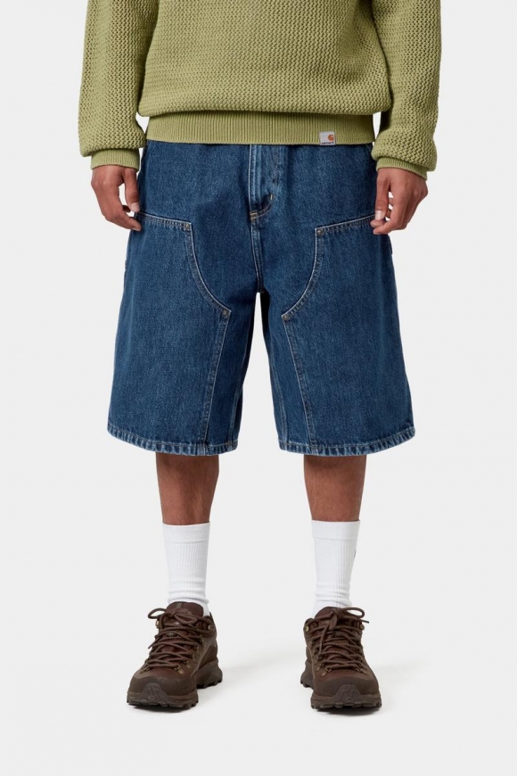 Carhartt OG Double Knee Short - Blau, Stonewashed Carhartt OG Double Knee Short - Blau, Stonewashed