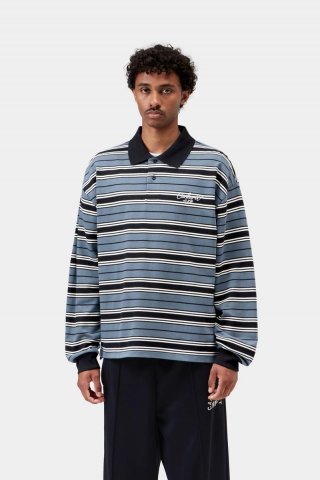 Carhartt L/S Devitt Rugby Shirt - Devitt-Streifen, Eisschild Carhartt L/S Devitt Rugby Shirt - Devitt-Streifen, Eisschild