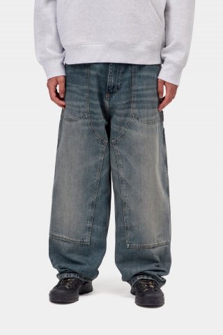 Carhartt Oakland Pant - Blau, getragene Gebrauchtwäsche