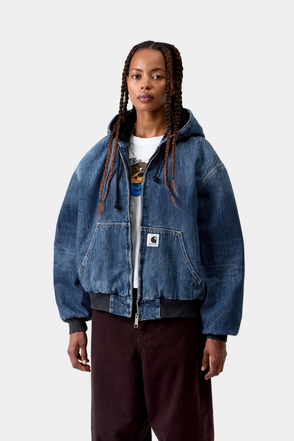 Carhartt OG Active Jacket (Winter) - Blau, Marmor in Used-Waschung Carhartt OG Active Jacket (Winter) - Blau, Marmor in Used-Waschung