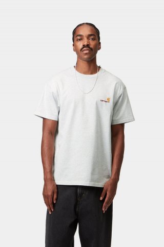 Carhartt S/S American Script T-Shirt - Ash Heather Carhartt S/S American Script T-Shirt - Ash Heather