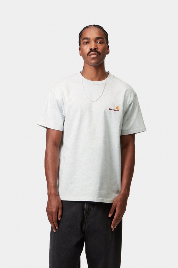 Carhartt S/S American Script T-Shirt - Ash Heather Carhartt S/S American Script T-Shirt - Ash Heather