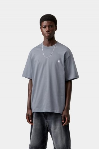 Carhartt S/S Madison T-Shirt - Schattiges Blau / Weiß Carhartt S/S Madison T-Shirt - Schattiges Blau / Weiß