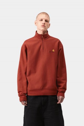 Carhartt Half Zip American Script Sweatshirt - Oxidrot Carhartt Half Zip American Script Sweatshirt - Oxidrot