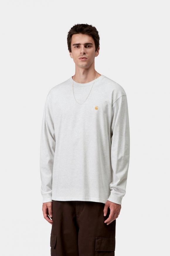 Carhartt L/S Chase T-Shirt - Aschenheide / Gold Carhartt L/S Chase T-Shirt - Aschenheide / Gold