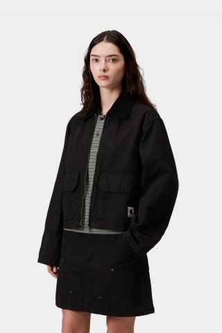 Carhartt Prescott Jacket - Schwarz / Schwarz, stückgefärbt Carhartt Prescott Jacket - Schwarz / Schwarz, stückgefärbt