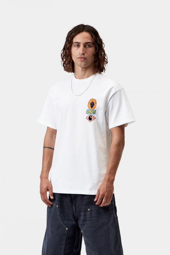 Carhartt S/S Stacked Grapes T-Shirt - Weiß Carhartt S/S Stacked Grapes T-Shirt - Weiß