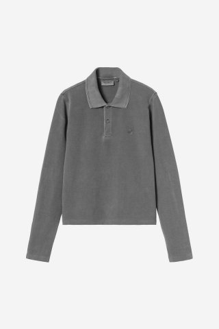 Carhartt L/S Dora Polo - Schwarz, stückgefärbt Carhartt L/S Dora Polo - Schwarz, stückgefärbt