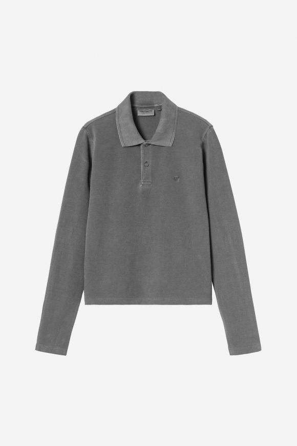 Carhartt L/S Dora Polo - Schwarz, stückgefärbt Carhartt L/S Dora Polo - Schwarz, stückgefärbt