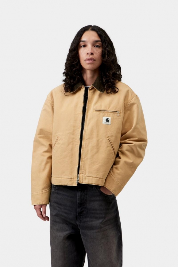 Carhartt OG Detroit Jacket - WIP Dusty H / Tobacco, Steinleinwand