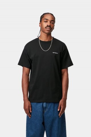 Carhartt S/S Script Embroidery T-Shirt - Schwarz / Weiß Carhartt S/S Script Embroidery T-Shirt - Schwarz / Weiß