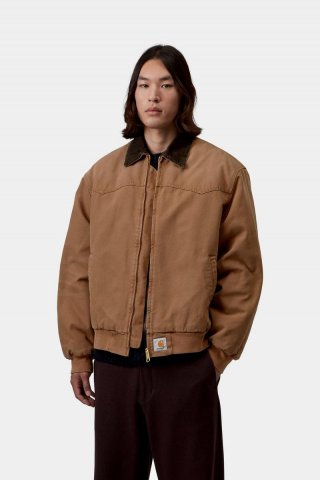 Carhartt OG Santa Fe Jacket - WIP H Braun / Tabak, Steinleinwand Carhartt OG Santa Fe Jacket - WIP H Braun / Tabak, Steinleinwand