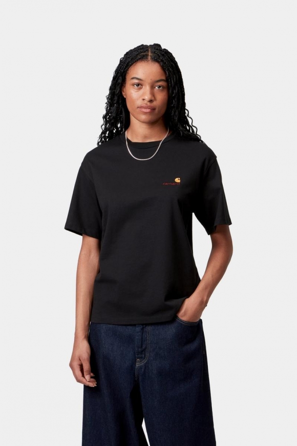 Carhartt S/S American Script T-Shirt - Schwarz Carhartt S/S American Script T-Shirt - Schwarz