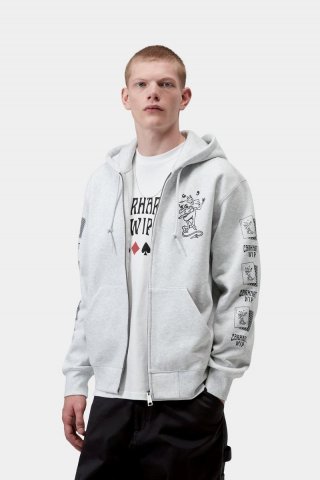 Carhartt Hooded Playing Cards Jacket - Ash Heather Carhartt Hooded Playing Cards Jacket - Ash Heather