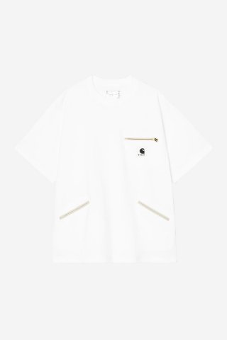 Carhartt sacai x WIP Cotton Jersey T-Shirt - Sacai Weiß Carhartt sacai x WIP Cotton Jersey T-Shirt - Sacai Weiß