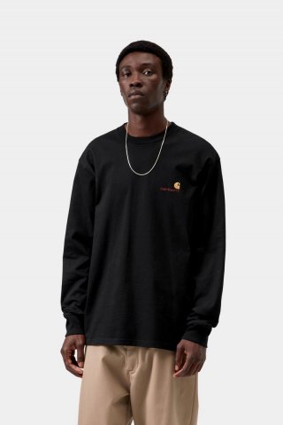 Carhartt L/S American Script T-Shirt - Schwarz Carhartt L/S American Script T-Shirt - Schwarz