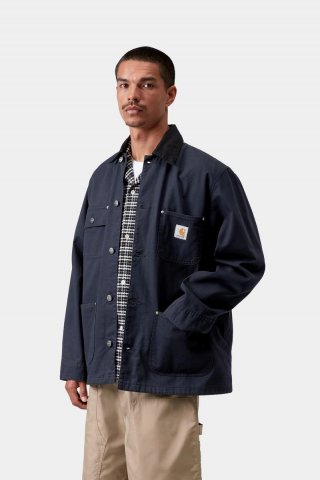Carhartt OG Chore Coat - Deep Night / Schwarz, gespült Carhartt OG Chore Coat - Deep Night / Schwarz, gespült
